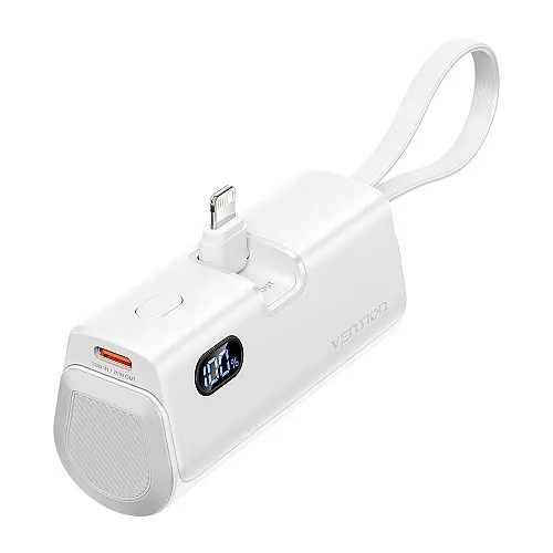 Vention Powerbank 4800mAh 22.5W Foldable Lightning White FHRW0