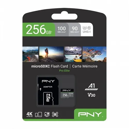 PNY Pro Elite 256GB Micro SD Card With Adapter