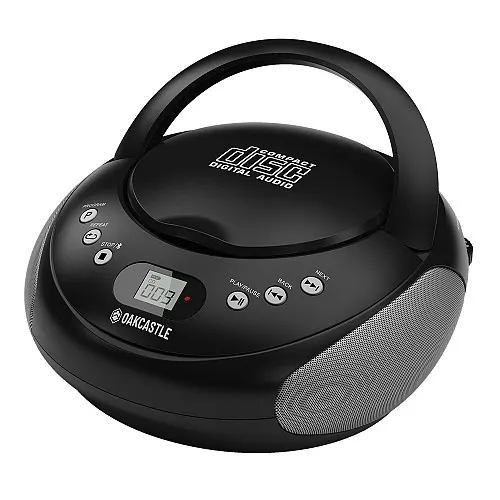 Majority Oakcastle Portable CD Player Boombox BT & FM Black CD250