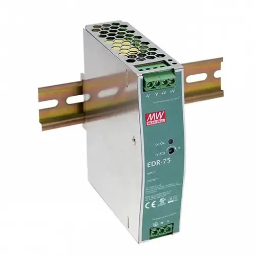 Meanwell EDR-75 Industrial Din Rail Power Supply 12V 75W