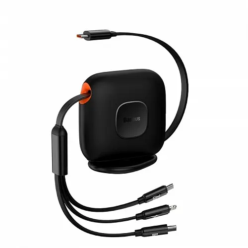 Baseus Cable 3in1 USB-C/Micro/Light Traction Retractable 1.7m Black