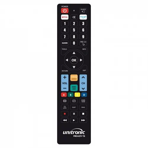 Unitronic Ready5 Multribrand TV Replacement Remote