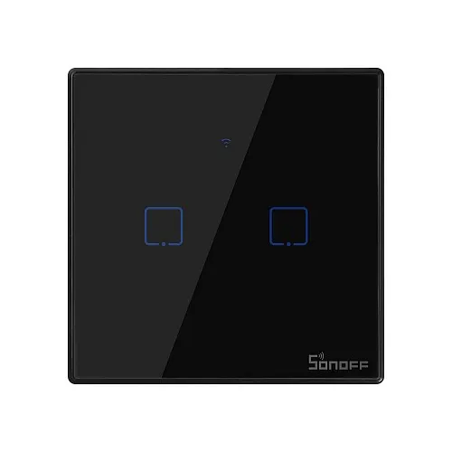 Sonoff T3 UK 2C WiFi Smart Wall Touch Switch Black