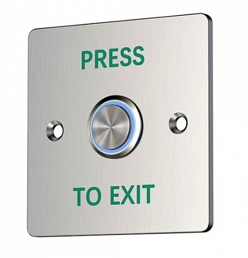 Zudsec Button Door Release Waterproof With Blue Light ZDBT-701BWL
