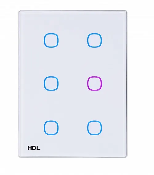 HDL Panel iTouch Series 6 Buttons White US