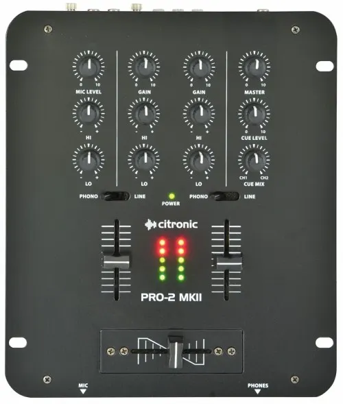 Citronic PRO-2 2Ch 5 Input Mixer Black 172.752UK