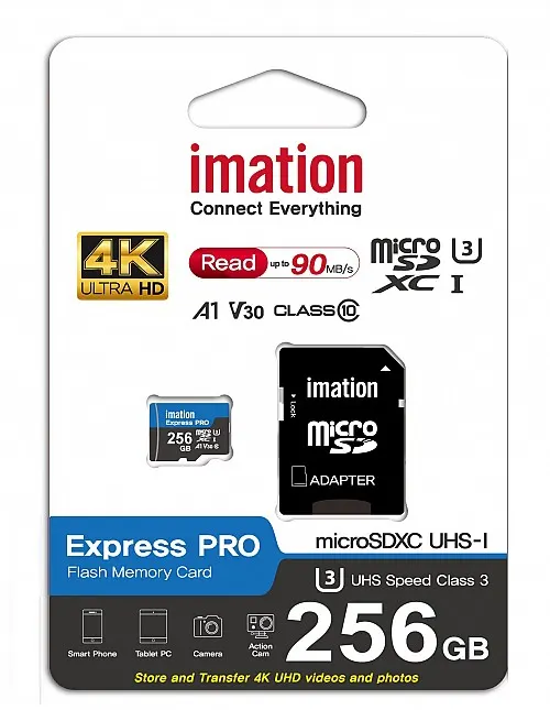 Imation 256GB Micro SD card w/ adapter CLASS10 U3