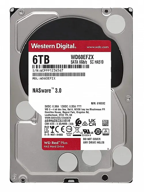 Western Digital RED PLUS NAS HDD 6TB WD60EFZX