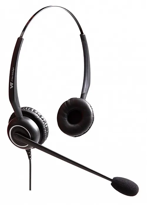 VT 5000UNC-D Dual-Ear IP Phone Headset with RJ9 QD Cable