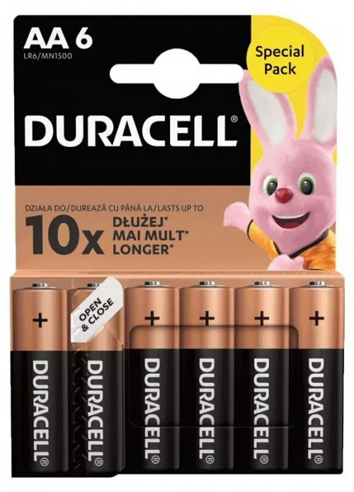 Duracell Alkaline AA Batteries 6pcs Special Pack