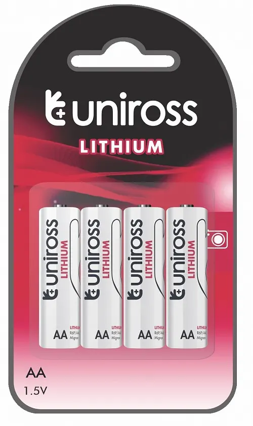 Uniross AA Lithium Batteries (4pack)