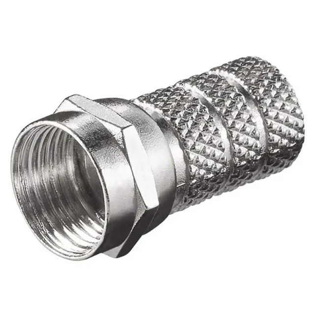 Twist-On F plug 5.2mm, zinc-nickel