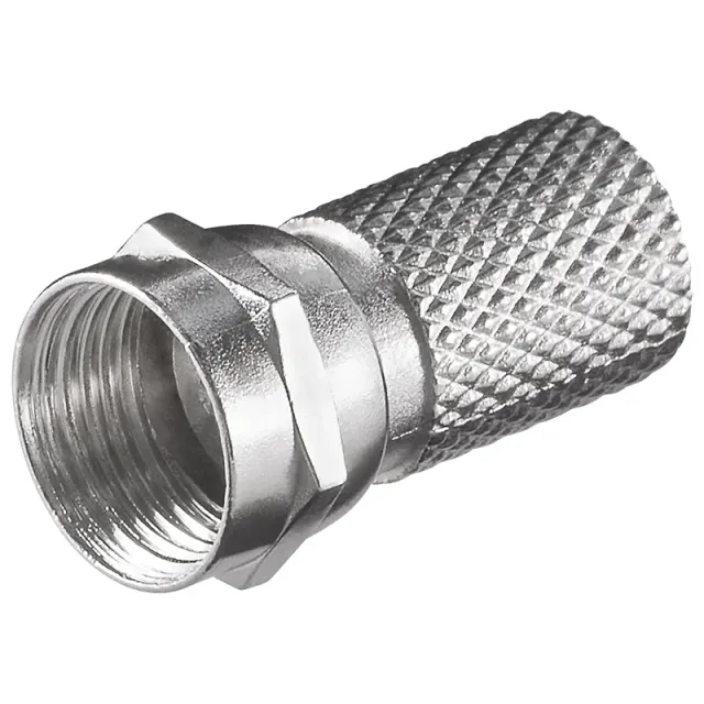 Twist-On F plug 7.0mm, zinc-nickel