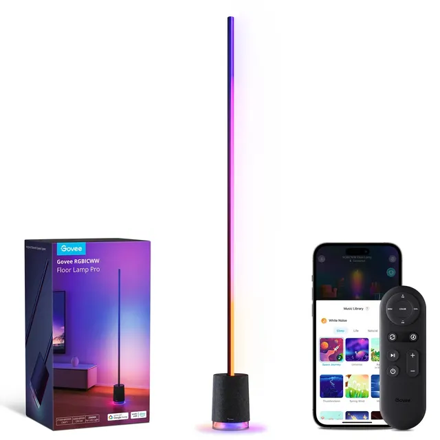 Govee Floor Lamp Pro Smart RGBICWW with Built-in Bluetooth Speaker H6079