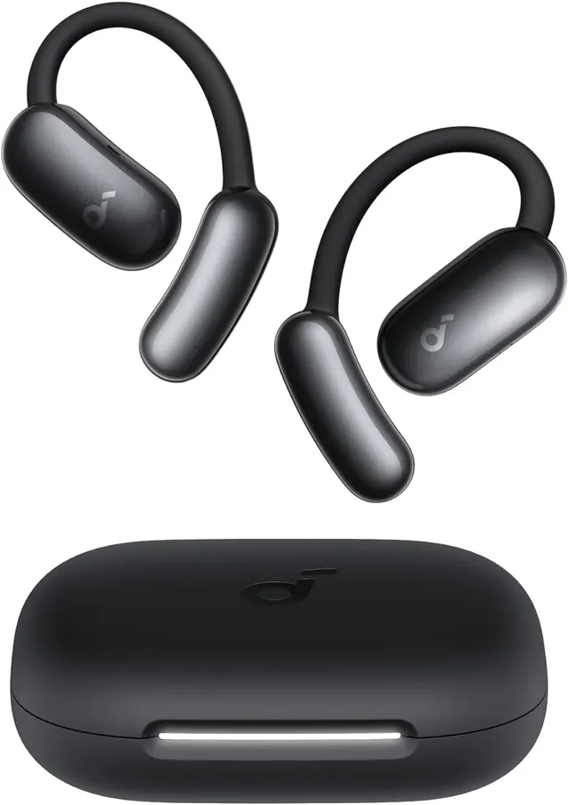 Anker Soundcore TWS Earphones Open Air AeroFit 2 AI Assistant, Hi-Res, 35H Playtime,  Black