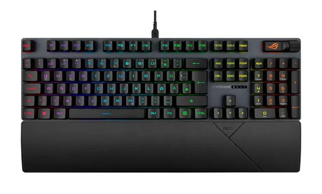 ASUS ROG Strix Scope II RX Mechanical Gaming Keyboard 104 RX Red Keys with Wrist Rest IP57 Waterproof