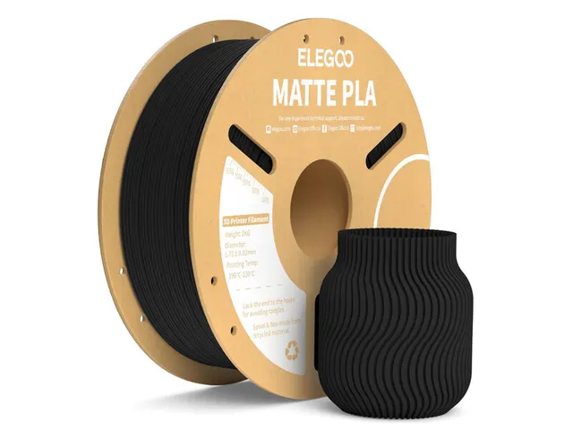 ELEGOO PLA MATTE FILAMENT MATTE BLACK 1KG 1.75MM