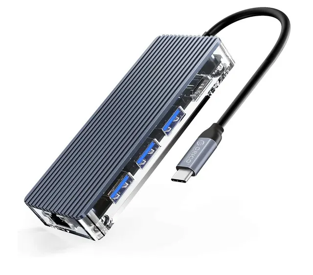 Orico USB-C Hub USB3.0 4Port HDMI/Gb/SD/PD WB-8P