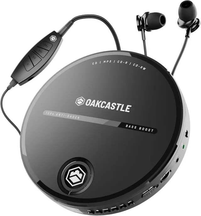 Majority Portable CD Player Incl. Earphones 2x AA Line out Oakcastle CD10