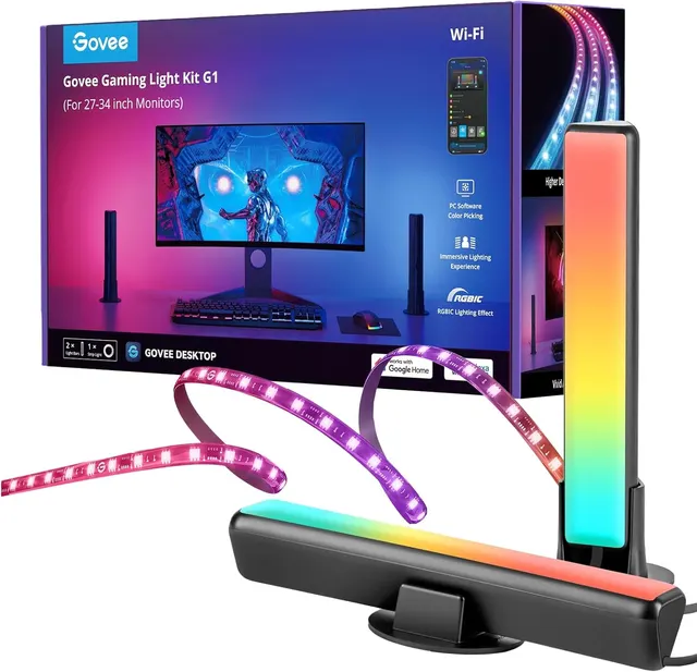 Govee H6608 Monitor Back Light Strip & 2x Light Bars Gaming Set
