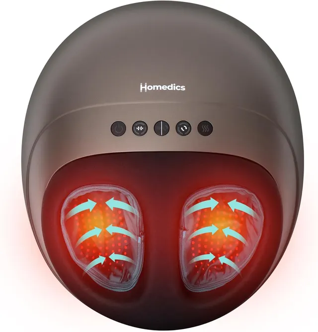 HoMedics Foot Massager Deep Kneading Shiatsu & Air Compression FMS-350HGY