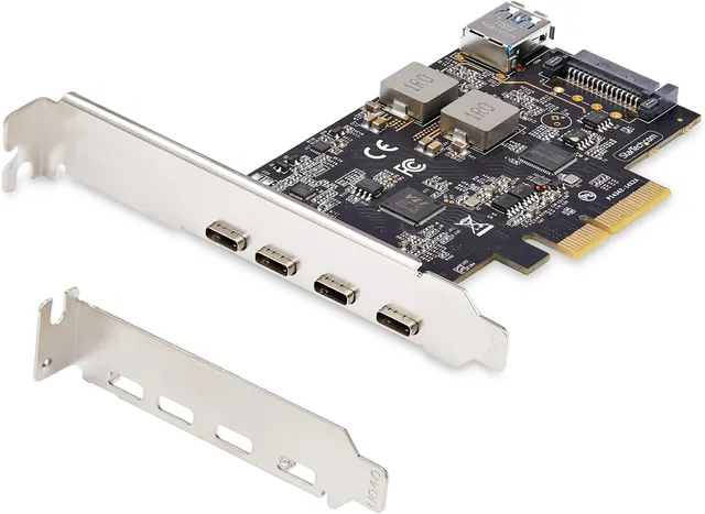 StarTech 5-Port USB PCIe Card, USB 3.2 10Gbps, PCI Express Card with 4X USB-C Ports, 1x USB-A Internal Port