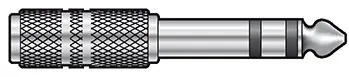 QTX 3.5mm Female to 6.3mm Male Adaptor Metal 757.882UK