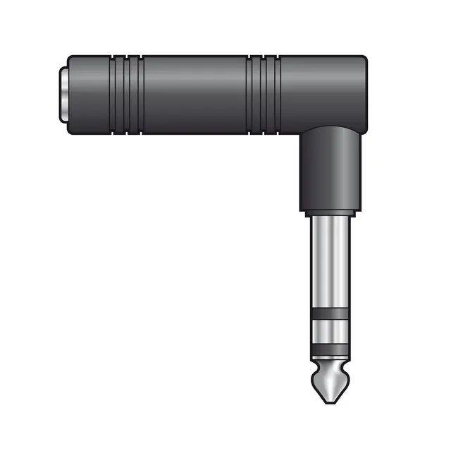 QTX Adaptor 6.3mm Right Angle Female to Male 758.334UK
