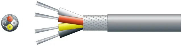 Mercury Quad Core Signal Cable Double Insulated 4x1.5mm Black 100m 804.263UK