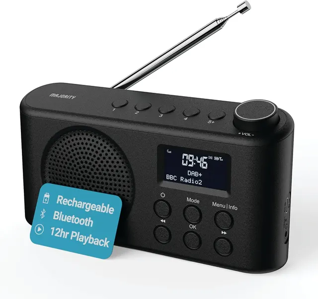 Majority ORWELL Radio Portable with Display & Bluetooth-USB-FM