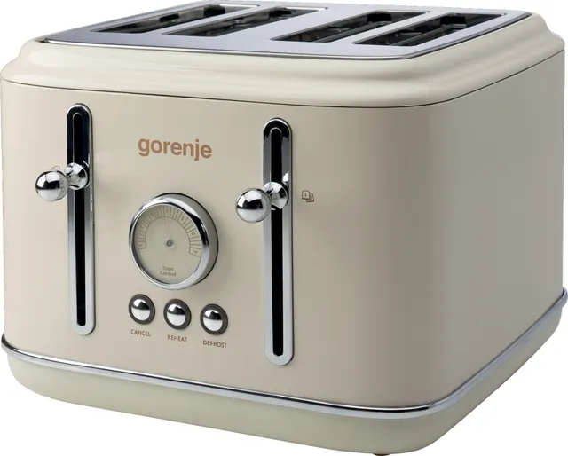 Gorenje Kitchen Toaster 2300W 4 Slots 6 Heating Levels T2300CLIN Classico Ivory