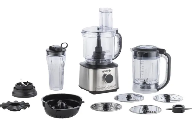 Gorenje Kitchen Blender Food Processor 1500W with 8 attachments SBR1500E Black/Inox