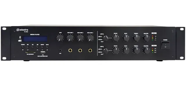 Adastra V-242 100V Amplifier 2x240W FM/USB/SD/BT 953.252UK