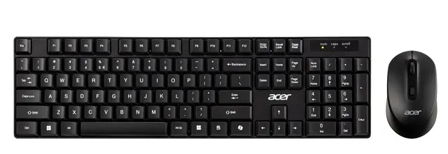 Acer Keyboard & Mouse Combo Wireless 2.4Ghz Black AAK410
