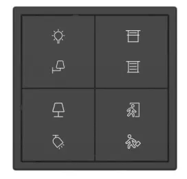 HDL Panel TILE SERIES Ash Grey 8 Button V2.1