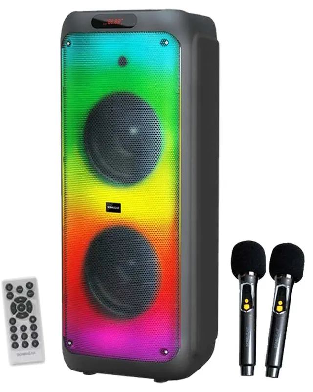 SonicGear AudioXPro1200HD 2 x 12'' Portable Karaoke Speaker with 2 x Wireless Microphones