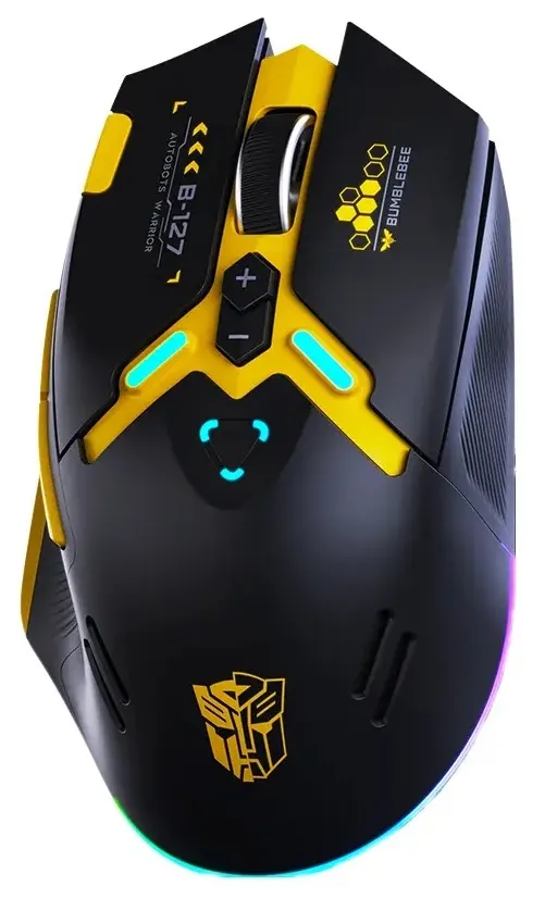 Transformers Gaming Mouse Wireless ,Tri-Mode Bluetooth/2.4G/Wired, USB-C Rechargeable TF-GM01 Black