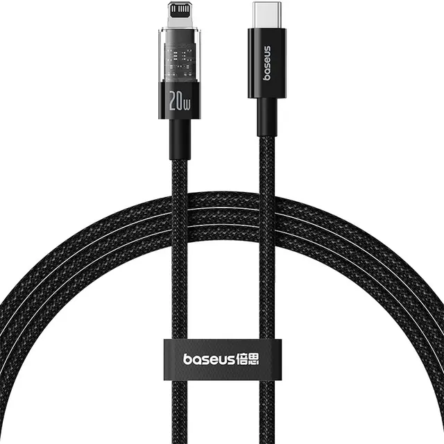 Baseus Cable Lightning to USB-C Gem Series 1.0m 20W Black
