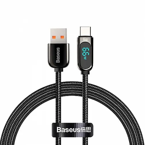 Baseus Cable USB-C to USB-A Display Braided 66W 1.0m Black