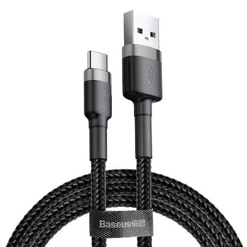 Baseus Cafule Braided Type-C Cable 3.0A 0.5m Grey