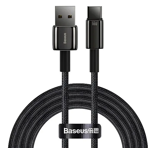 Baseus Tungsten Gold USB-A to Type-C 66W 2m Black