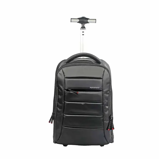 BIZPACK-TR.BLACK 15.6″ TROLLEY LAPTOP BAG HEAVY DUTY W/MULTIPLE STORAGE PROMATE