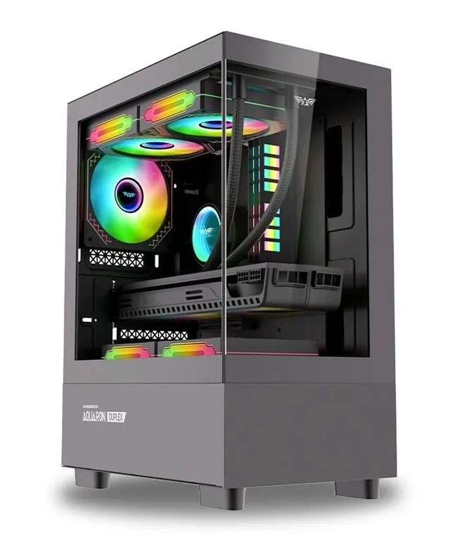 Armaggeddon Gaming Case M-ATX AQUARON Duplex Black (Bottom USB Ports-310mm VGA)