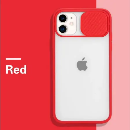 Camera Lens Protection Case For iPhone 13 (Red)