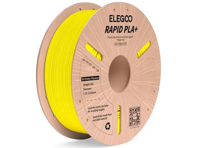 ELEGOO PLA+ RAPID YELLOW FILAMENT 1KG 1.75MM