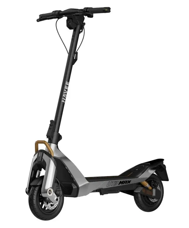 Navee Electric Scooter, 1638W, 90km Range, Hydraulic & Spring Dual Suspension, Dual Disc Brakes + EABS System, Foldable, Traction Control System, IPX6, 3.5-inch LED Display, UT3 Max.