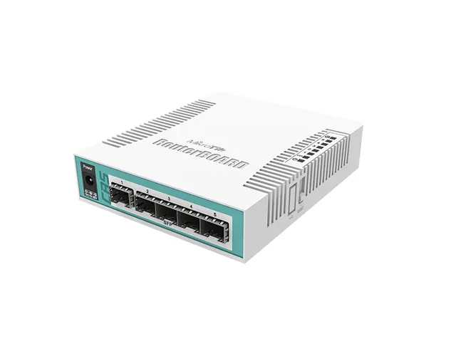MikroTik CRS106-1C-5S 400MHz CPU, 128MB RAM, 5xSFP, RouterOS L5
