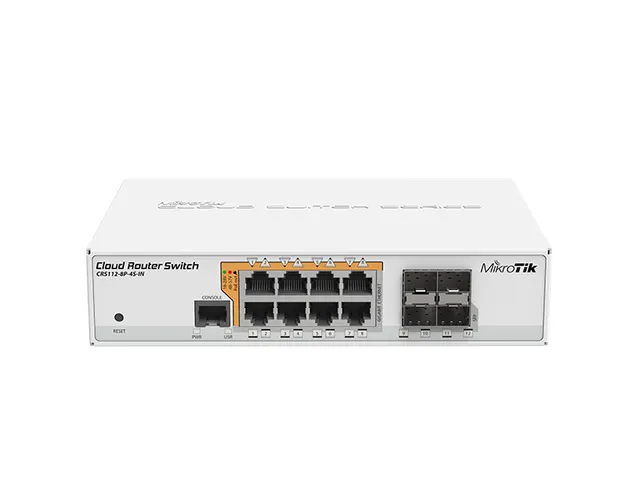 MikroTik CRS112-8P-4S-IN 400MHz, 8xGLAN, 4xSFP, RouterOS L5