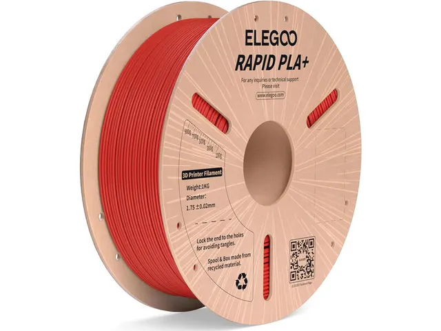 ELEGOO PLA+ RAPID RED FILAMENT 1KG 1.75MM