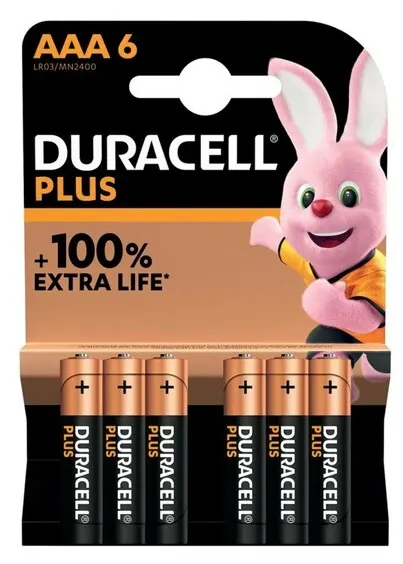 Duracell Alkaline AAA Batteries 6pcs Special Pack